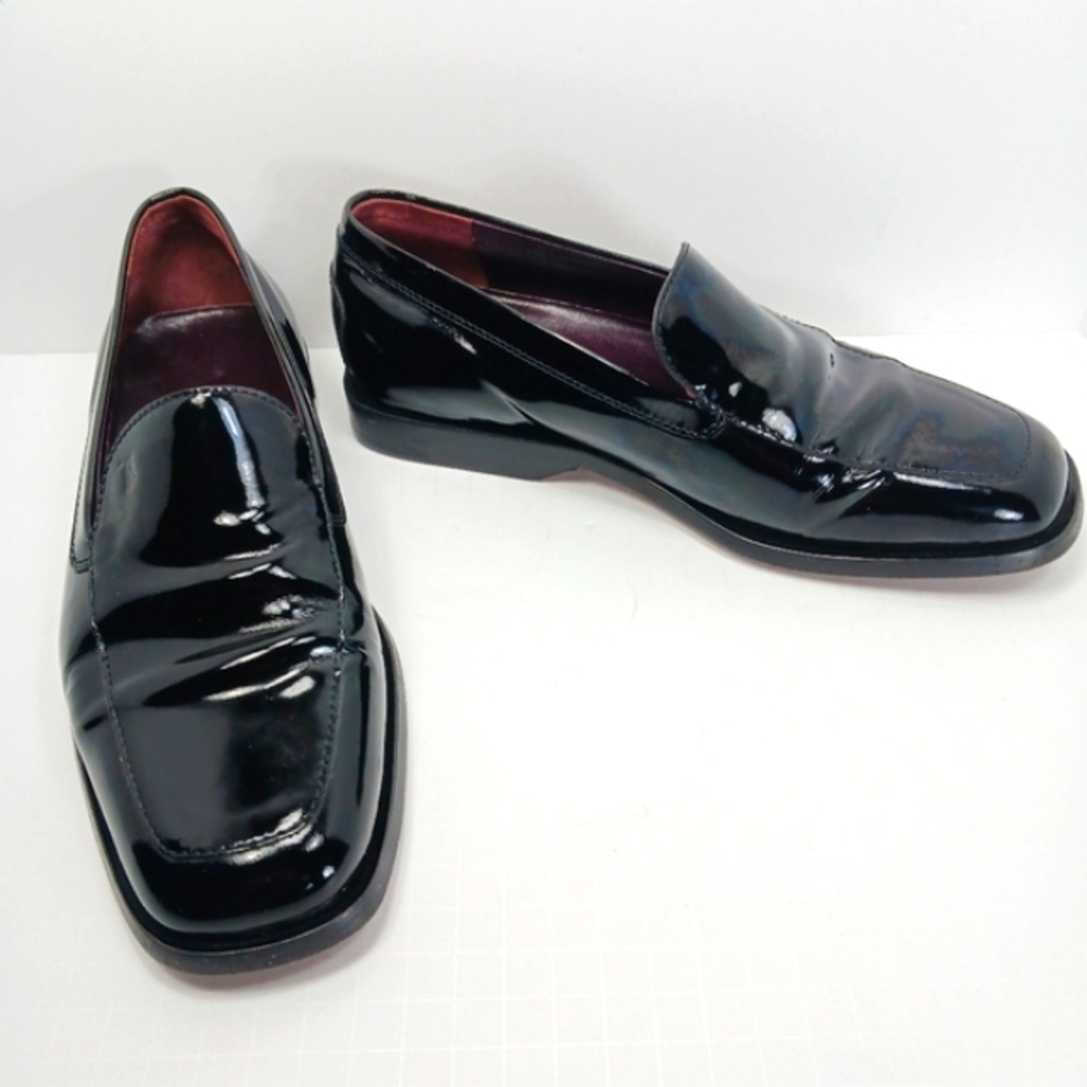 TOD'S Authentic Black Patent Leather Slip Ons Men's UK 5.5 WornButNotWornOut
